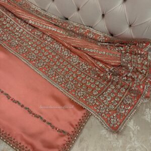 Coral Pink Silk Suit