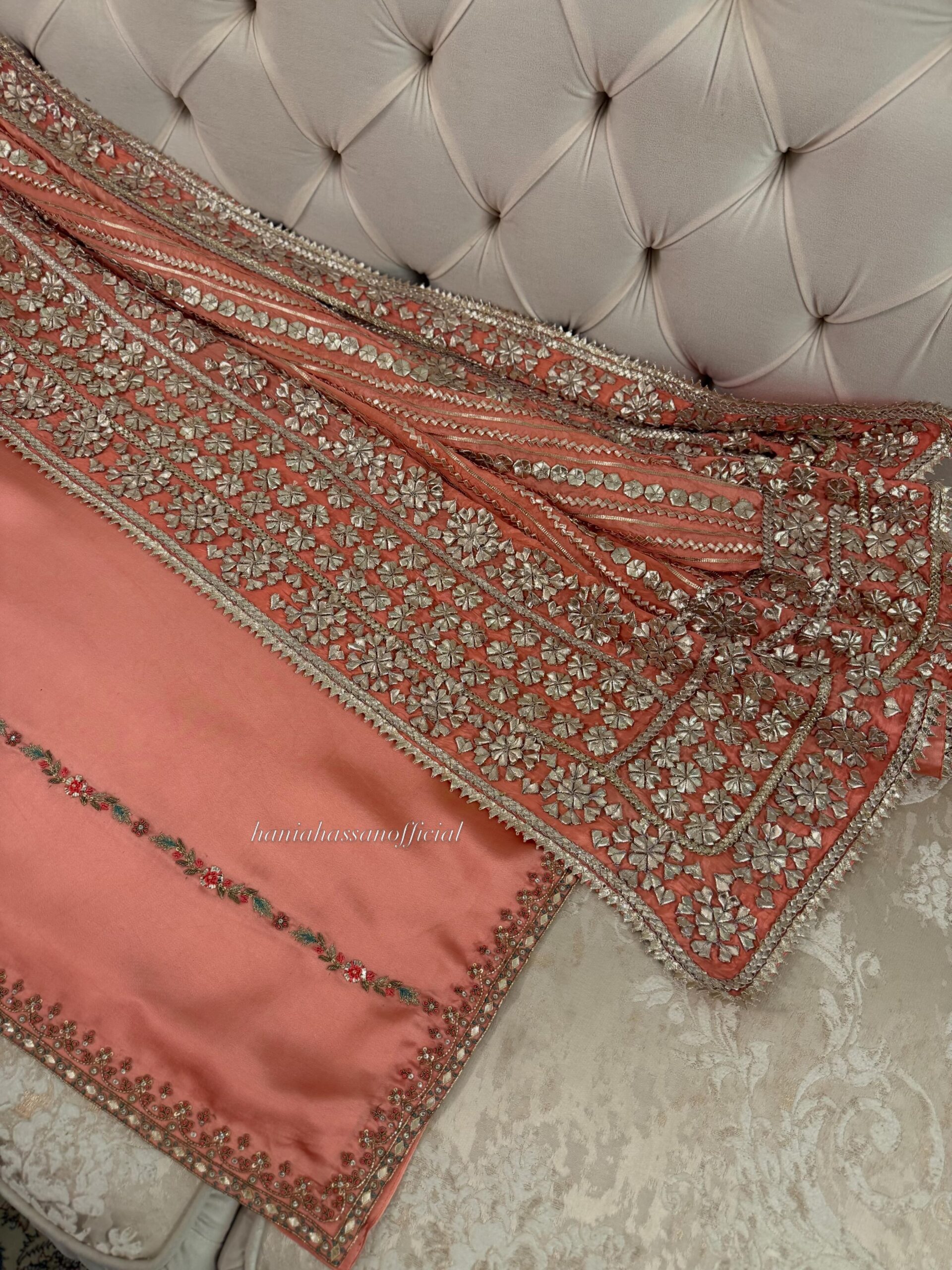 Coral Pink Silk Suit