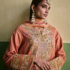 Peach Silk Salwar Suit