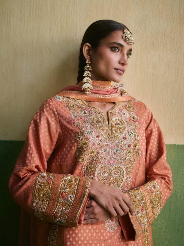 Peach Silk Salwar Suit