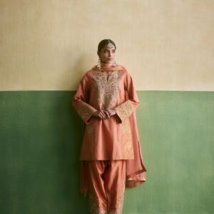 Peach Silk Salwar Suit