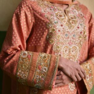 Peach Silk Salwar Suit