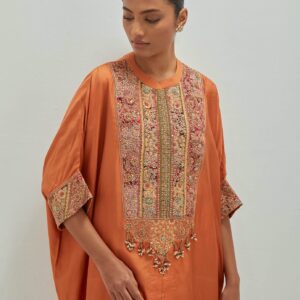 Rust Orange Kaftan Set