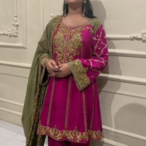 magenta-silk-kurta-set-with-heavy-gold-embroidery-front-view