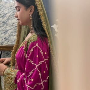 Magenta Silk Kurta Set