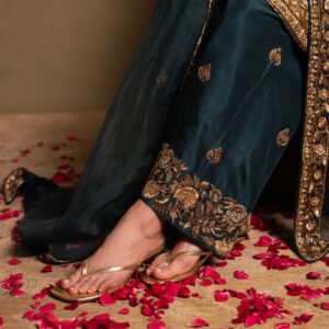 Metallic Tissue Palazzo Suit