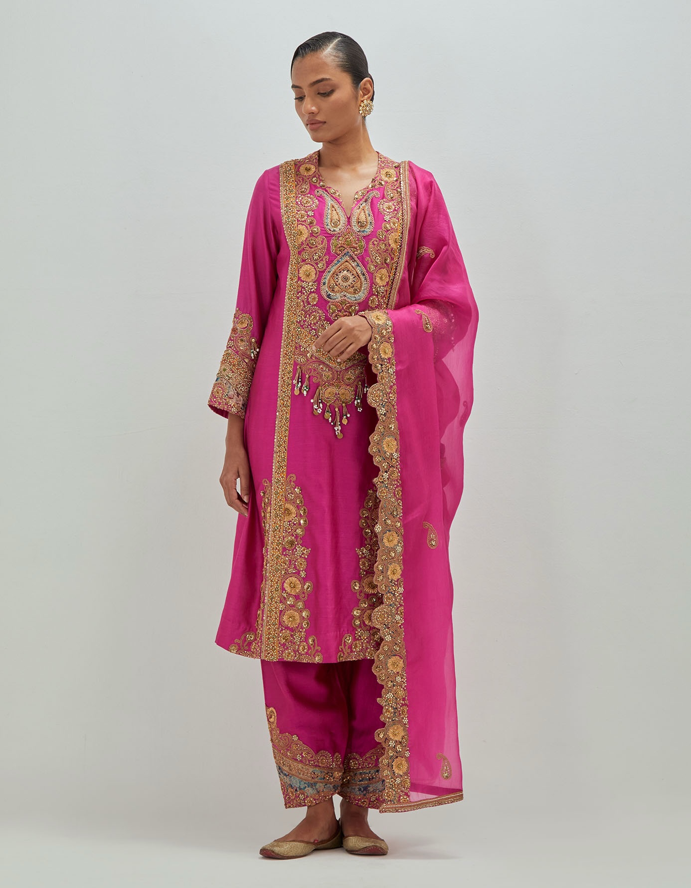 Pink Silk Salwar Suit