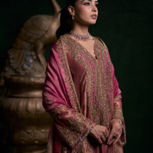 Rose Gold Metallic Tissue Suit
