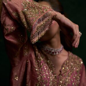 Rose Gold Metallic Tissue Suit