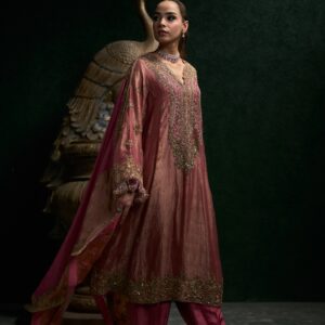 Rose Gold Metallic Tissue Suit