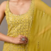 Yellow Georgette Mirror Work Sharara Set