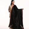 Black Hand-Embroidered Velvet Doshala | Luxury Winter Ethnic Wear – CoutureCraze
