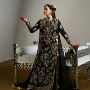Luxury black velvet doshala