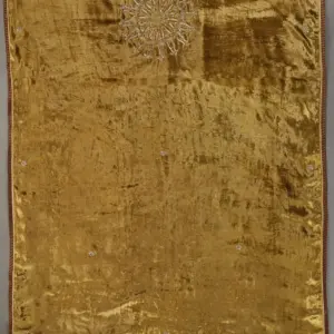 Heena green hand-embroidered zardozi velvet doshala with boota work by CoutureCraze